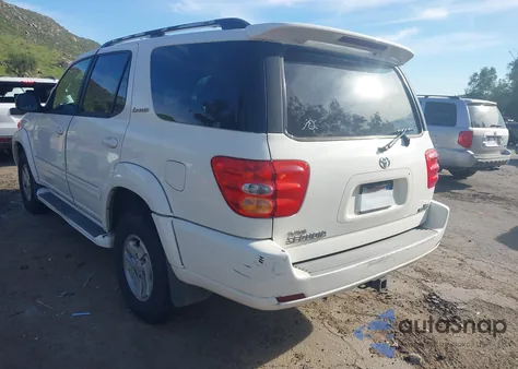 2002 Toyota Sequoia Limited V8 z USA, uszkodzony, nr VIN 5TDZT38A02S123021